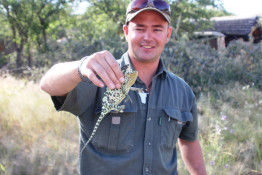 Dave and Catherine's two-week guide in Erongo, Richard zu Bendheim, was born and raised in Namibia.  As are many Namibians, he is of German parentage, as his surname indicates. His knowledge of animals was simply amazing.