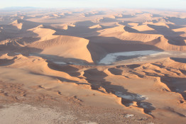This is an expansive view of Sossusvlei from the helicopter.
