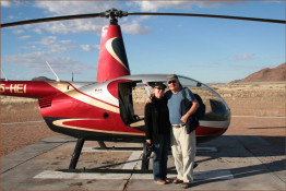 Dave and Catherine Jefferson chose to see Sossusvlei via helicopter.