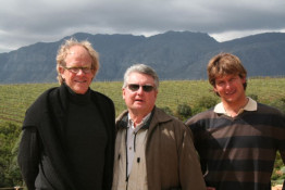 We had met Gunter Schultz on an earlier trip to Kleinood, the vest pocket gem across from Waterford, but we did not become acquainted with the owner, Gerad de Villiers, until our return in October 2008. Gerad's real claim to fame so far is being one of the leading winery designers in the Cape. Having seen his 100 ton Kleinood operation, he took us to lunch at nearby Hidden Valley Wines, a gravity-flow, high tech 220 ton cellar he also designed. Very impressive, glass and stainless steel operation and the restaurant is deservedly popular to boot, despite being quite, yes, hidden. See  (<a href="http://www.hiddenvalleywines.com">hiddenvalleywines.com</a>) .