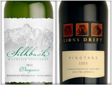The fruits of our labors of love: the 2009 Lions Drift Pinotage and the 2012 Viognier. Lions Drift may become our "restaurant" brand in regions where the Silkbush label is already in wine shops and liquor stores. Same great wine, however.